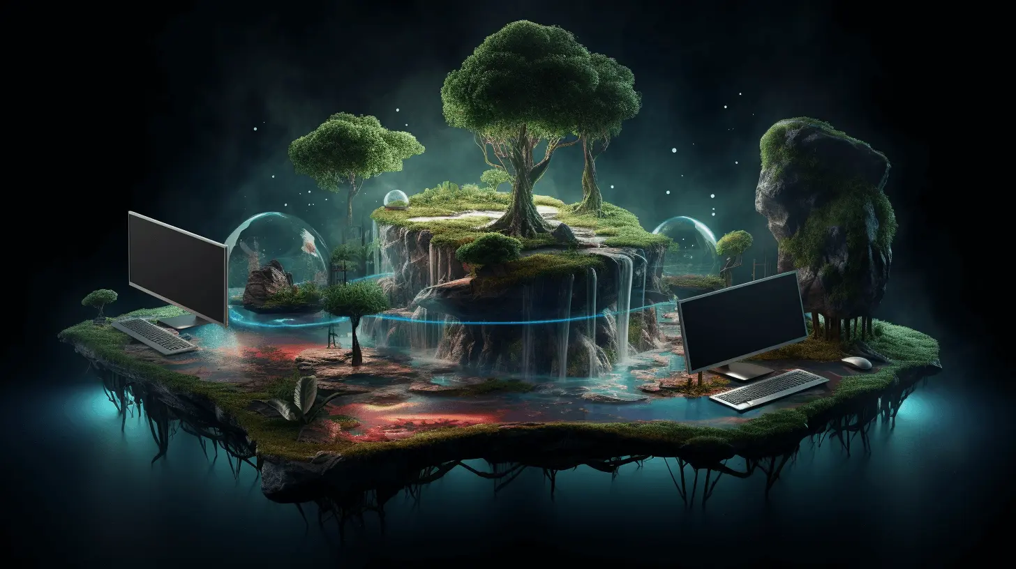 Scenic view of a floating island, showcasing the unique and tranquil atmosphere associated with Portawebia 