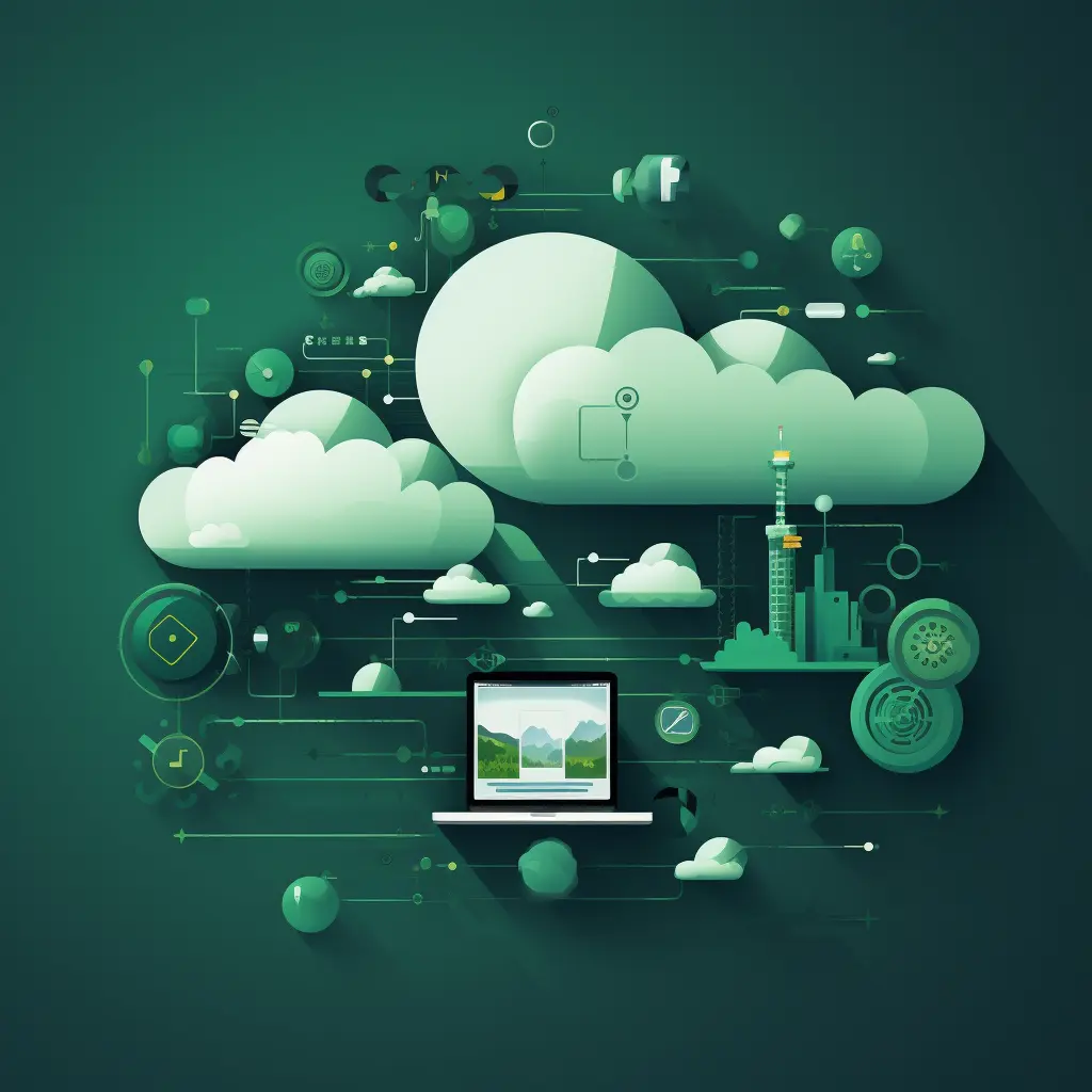 Green-themed cloud computer (website maintenance service)